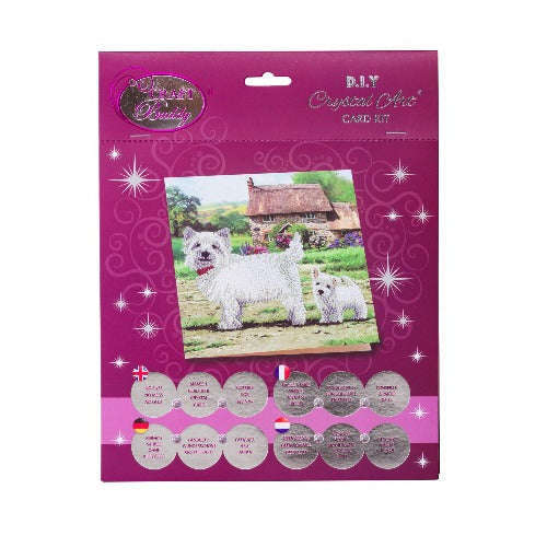 Crystal Art Card Kit - Westie Dogs - Image 4